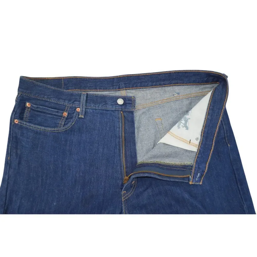 Levi's 469 Loose Straight Denim Shorts Blue Jeans W38 L12 Long Inseam